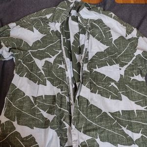 Blue flowery men's old navy party shirt